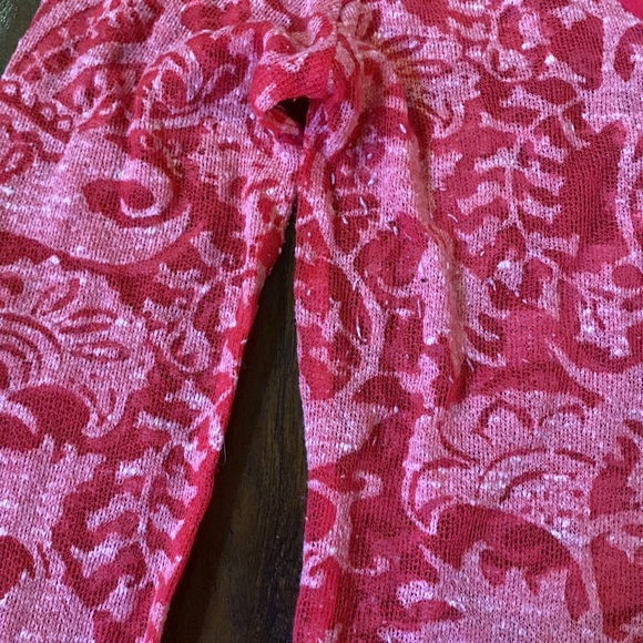 Free People Intimately Label  Red Paisley Long Sleeve Top Size XS - Picture 3 of 8